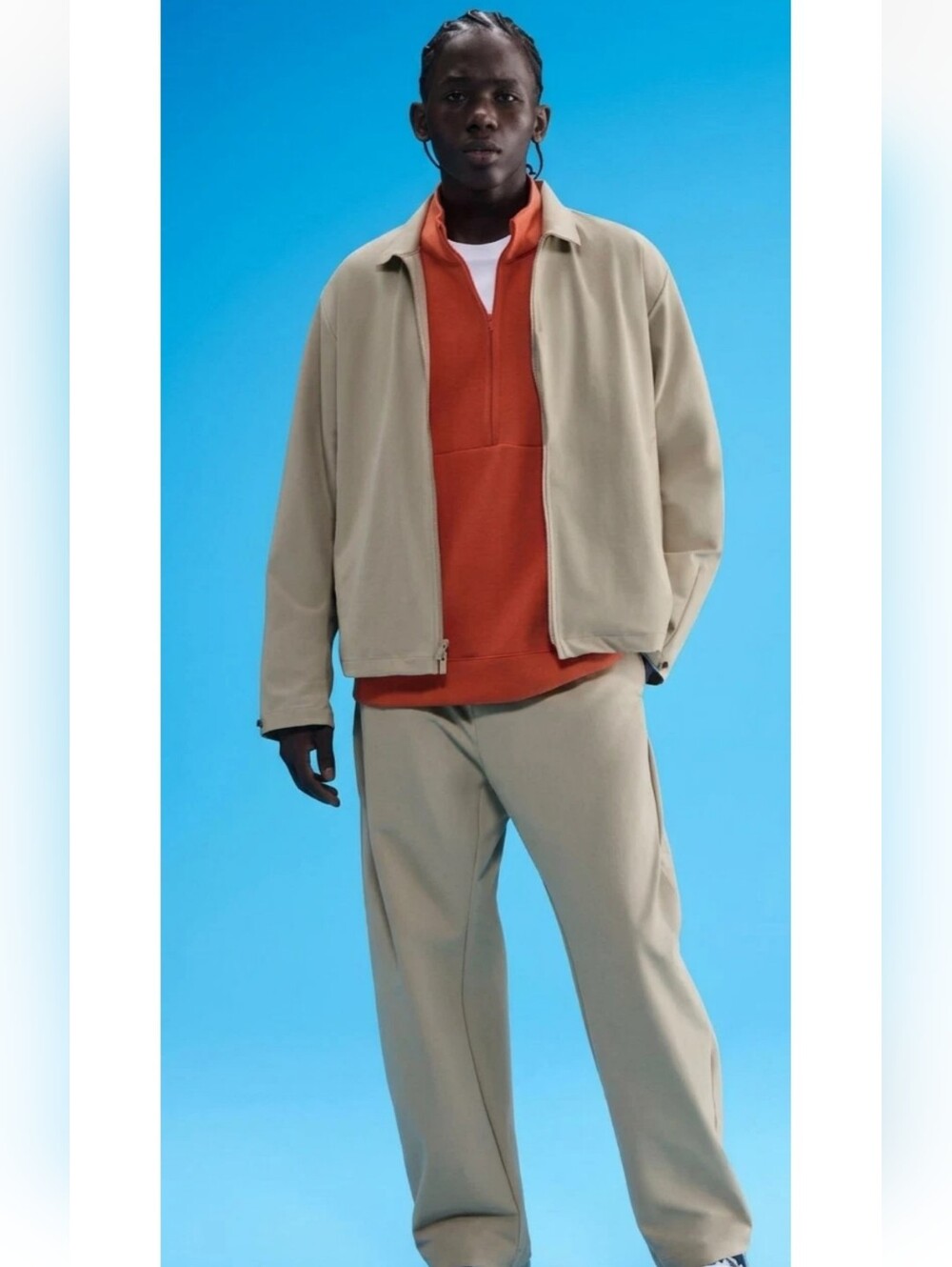$120 Nike 24.7 PerfectStretch Men's UV Loose-Fit Pants Utility Khaki